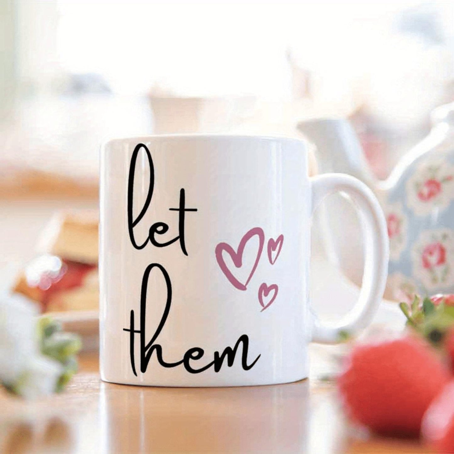 Cute 11-ounce Ceramic Cup | Great Gift Choice with Heart Patterns for Friends and Family