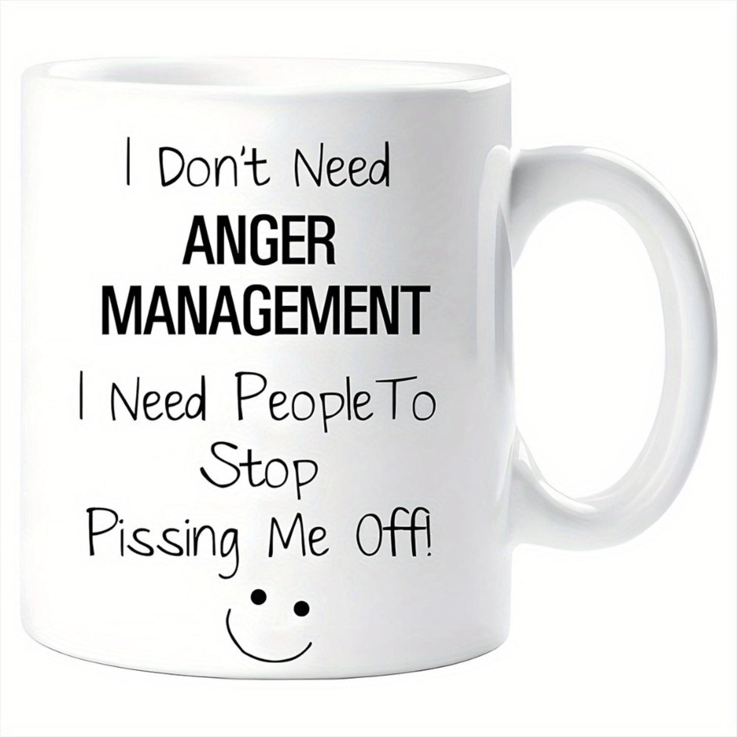 Ceramic Coffee Mug with Funny "I Need People to Stop Pissing Me Off" - Dishwasher Cup Suitable for Christmas, Birthday, Valentine' Gifts - Humorous Office & Use Tea/Coffee Cup