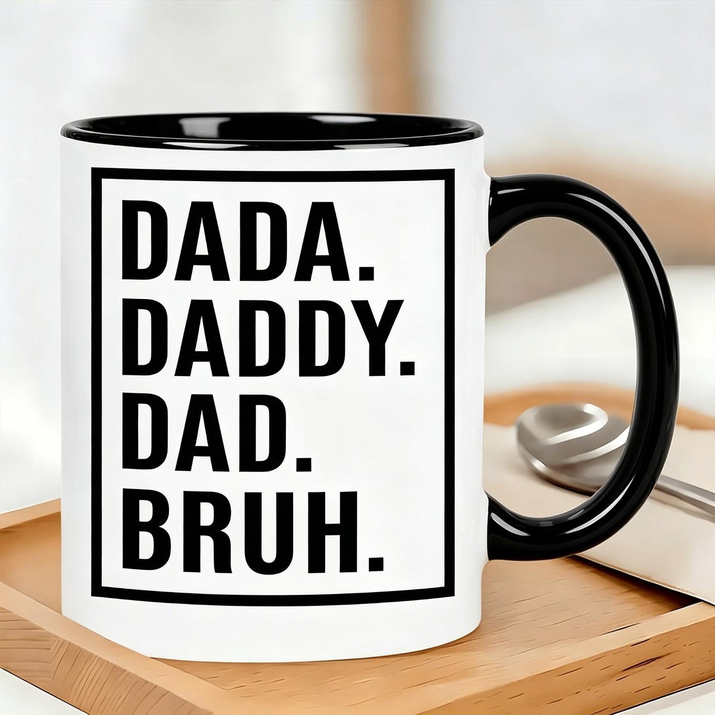 Gifts for Dad from Daughter,Son,Dada Daddy Bruh,Christmas Birthday Gifts for Dad,Stepdad,Husband,Grandpa,Funny Fathers Day Gift,1pc 11Oz Ceramic Mug