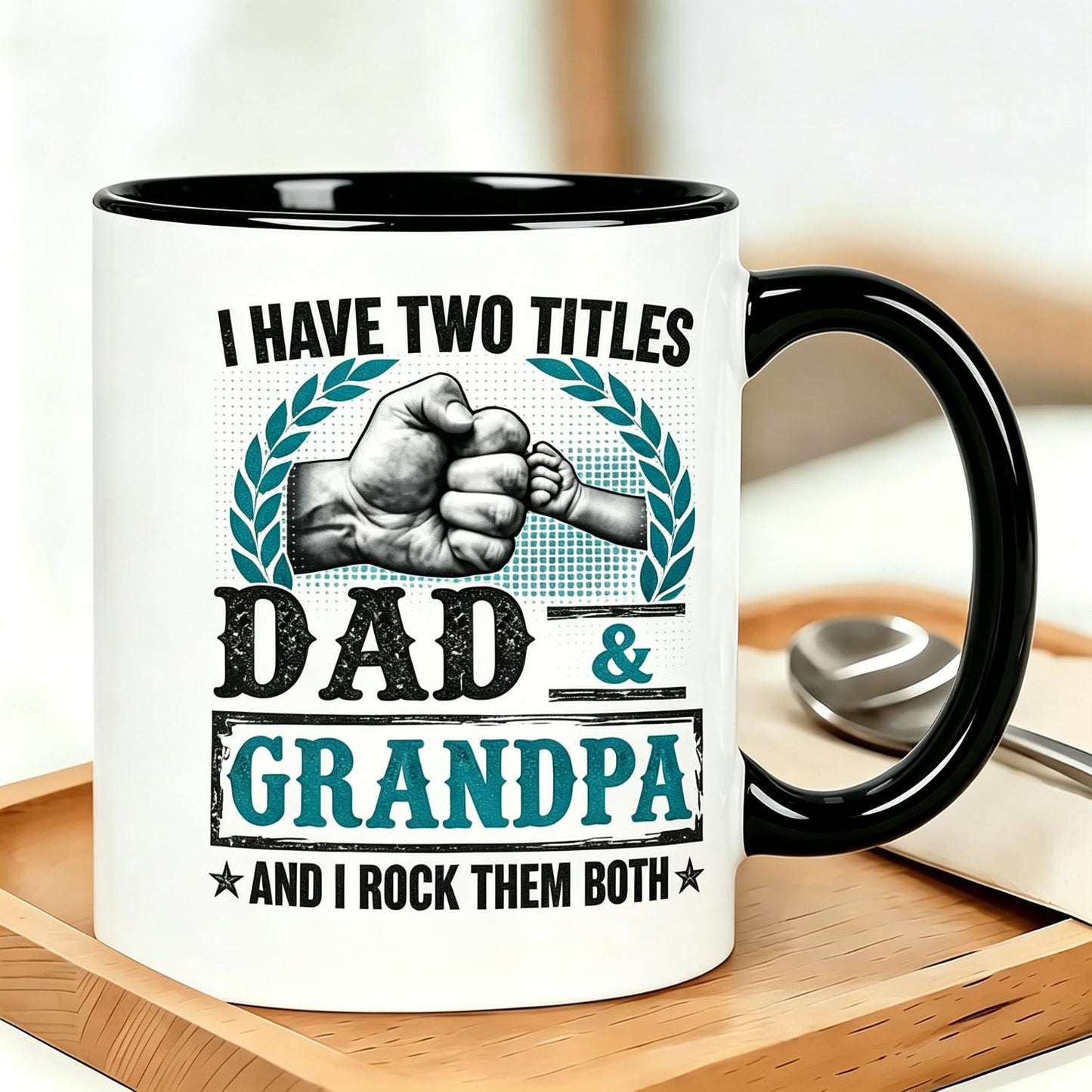 Father's Day gifts I Have Two Titles Dad And Grandpa Funny Father's Day Grandpa Reusable Coffee Cups