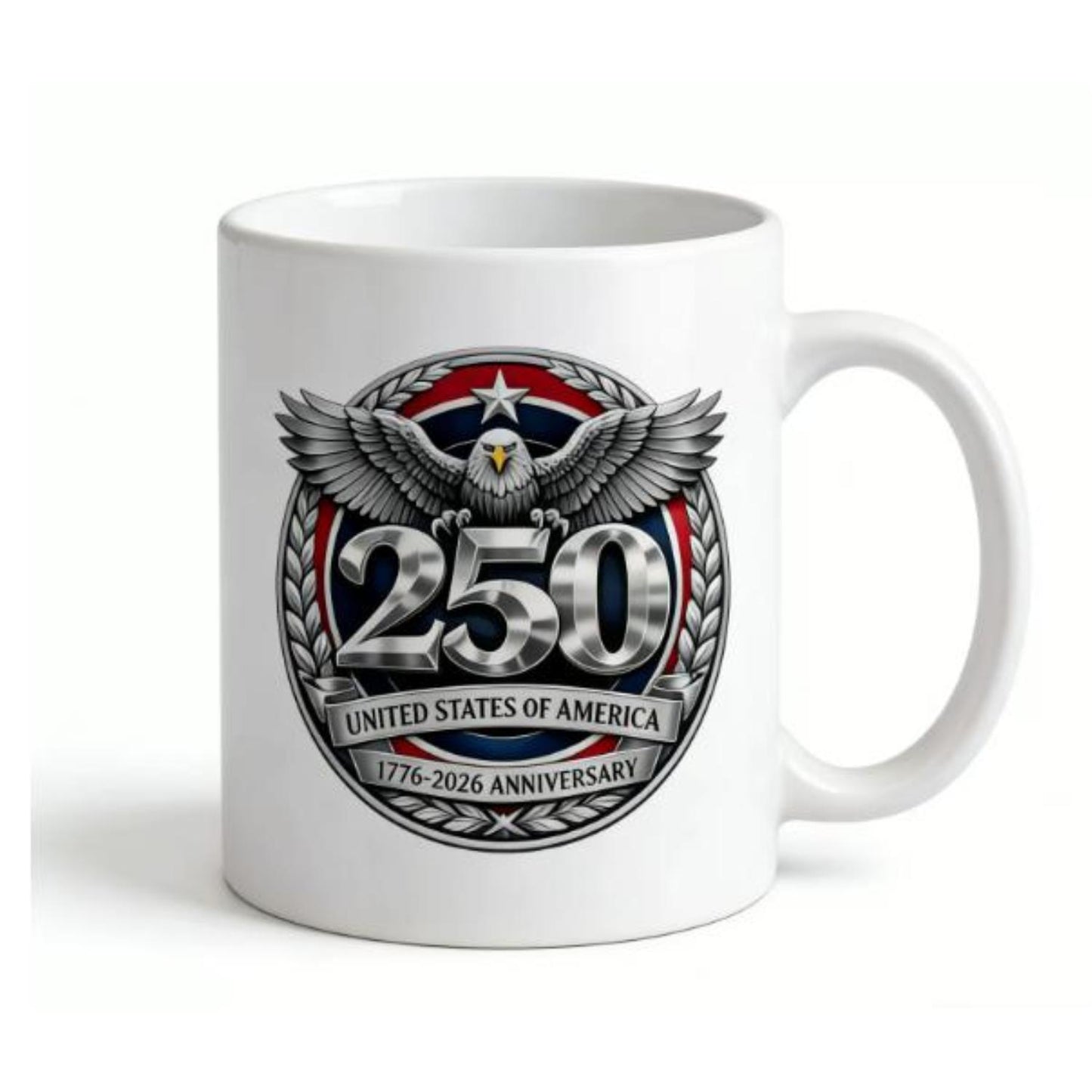 Cute Graphic America250 Mug July 4th Independence Day 250th Anniversary Funny Daily Use Cup