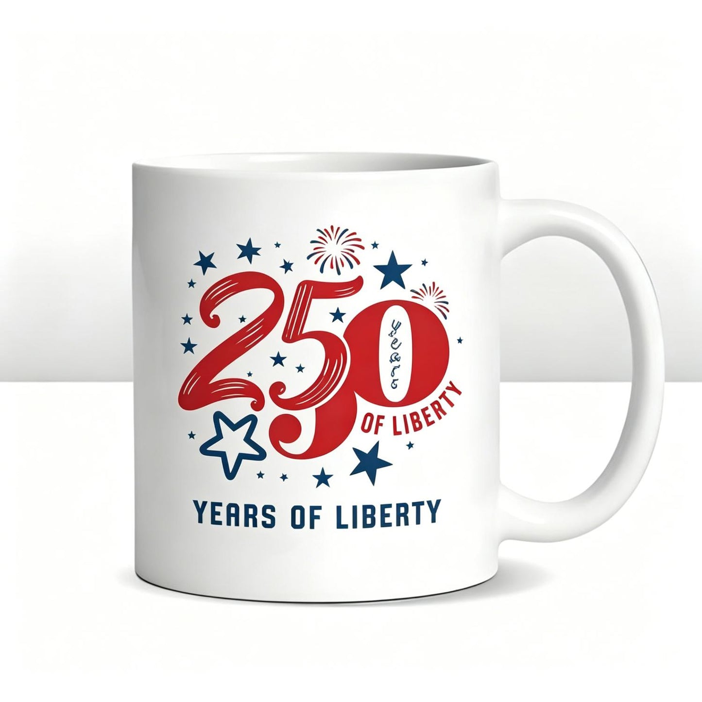 Celebrating 250 Years Of American Independence Patriotic Eagle Coffee Mug USA Flag Themed Ceramic Cup 1776-2026
