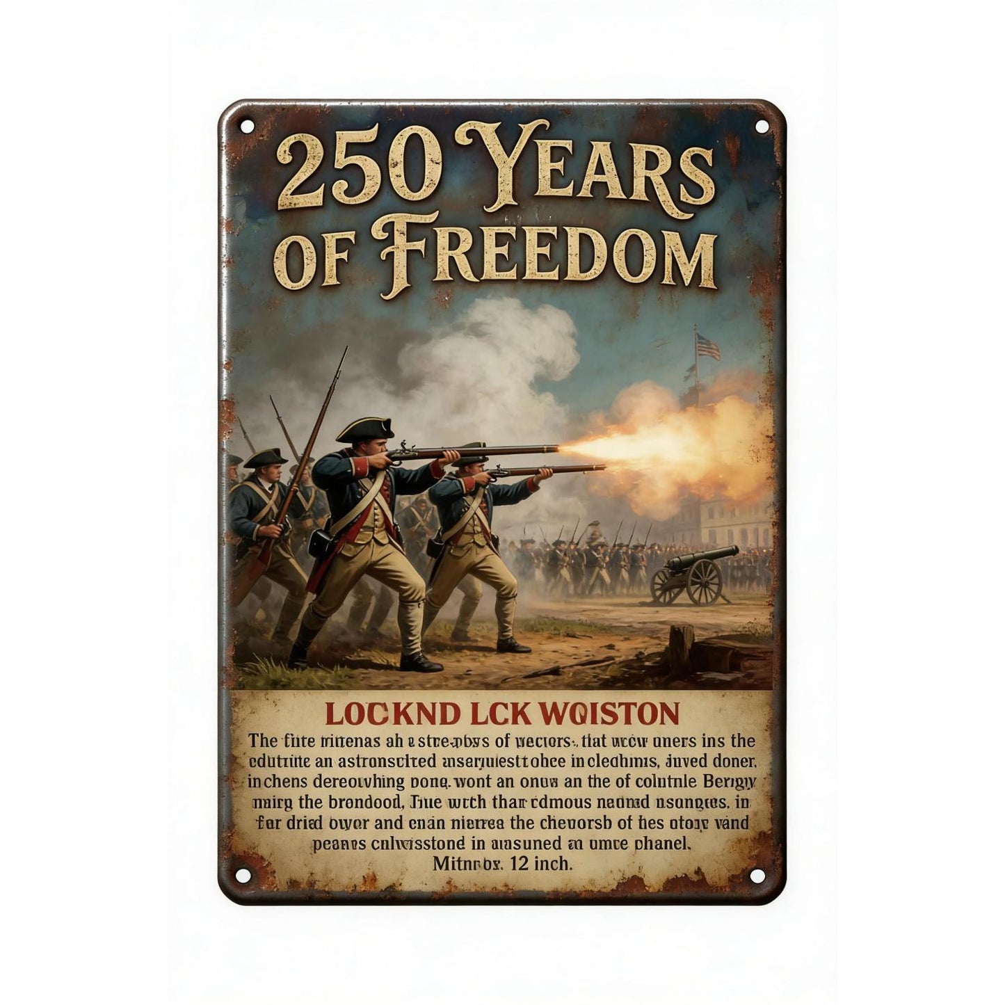 2D planar decoration Metal Sign Celebrate 250 Years of Freedom American Independence Patriotic Home Room Cafe Garage