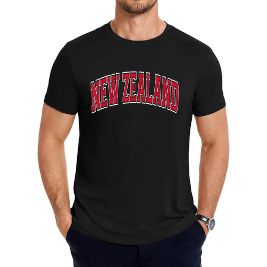 New Zealand University Style Red Text T shirt