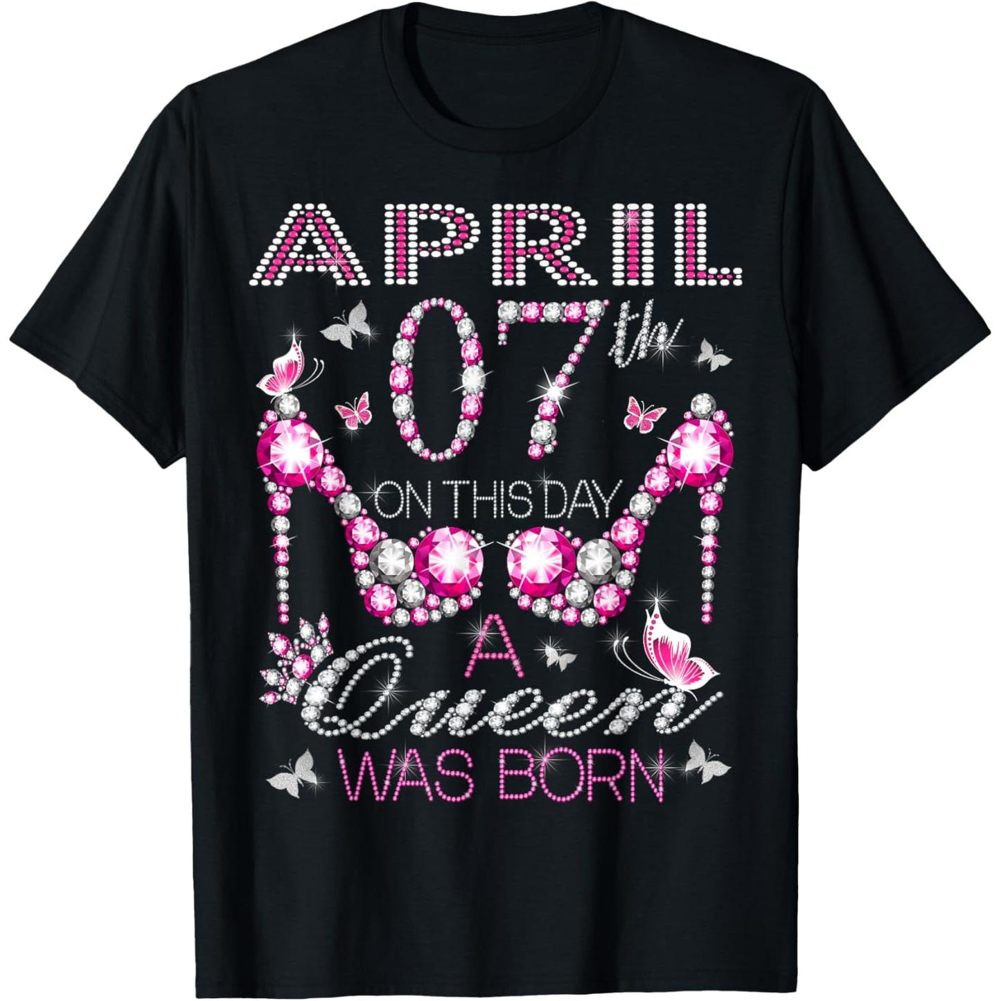Taurus and Aries Birthday Queen TShirt Celebrating April 7th Special Occasion
