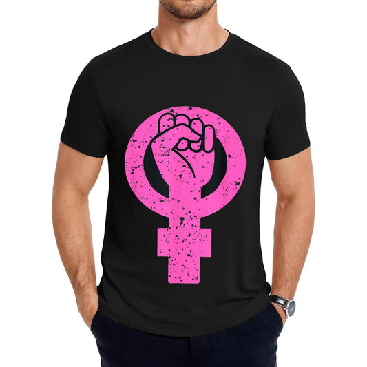 Shape the Future with Pink Feminist Equality Symbol T-Shirt for Women's March 2021