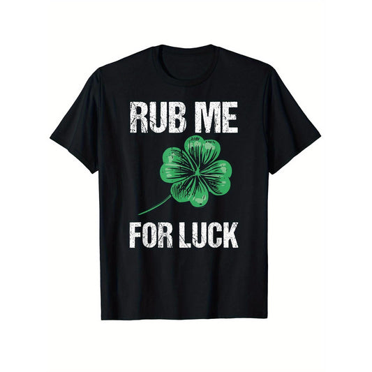 St Patrick's Day Lucky Shamrock Printed Men's TShirt Funny Novelty Irish Short Sleeve Crew Neck Gift