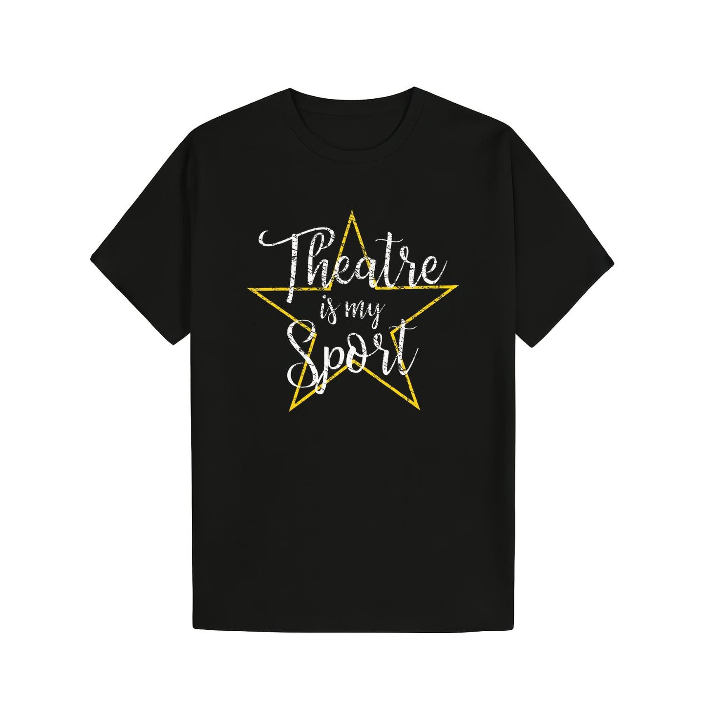 Theatre Is My Sport Musical Theater Thespian Broadway T Shirt 100 Percent Cotton Ideal Gift for Men Women Family and Friends Soft and Cozy 220G