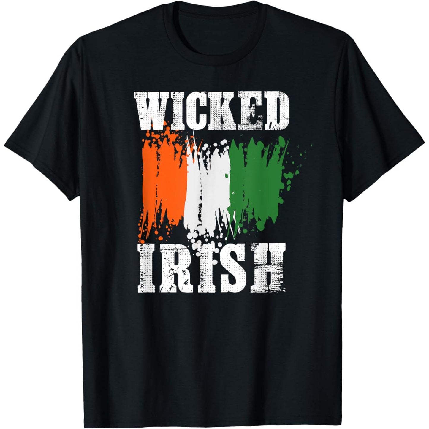 Ireland Flag Splatter TShirt for St Patrick Day