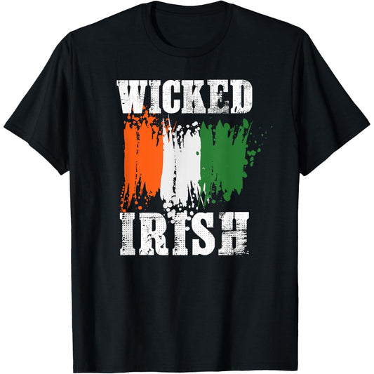 Ireland Flag Splatter TShirt for St Patrick Day