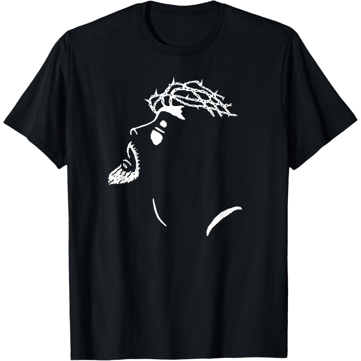 Christian Faith Easter TShirt Featuring Silhouette Image of Jesus Christ Face