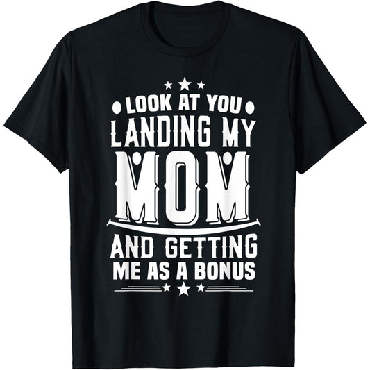 Humorous Dad T-Shirt Featuring Mom Landing and Me As Bonus