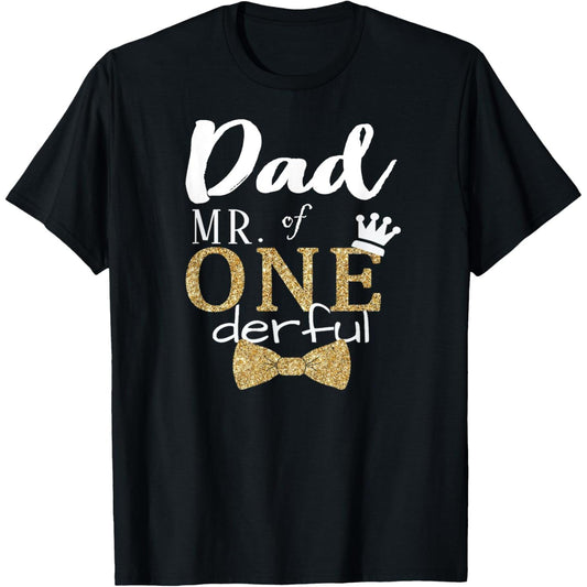 Father of Mr Onederful First Birthday Shirt Humorous Dad T Shirt