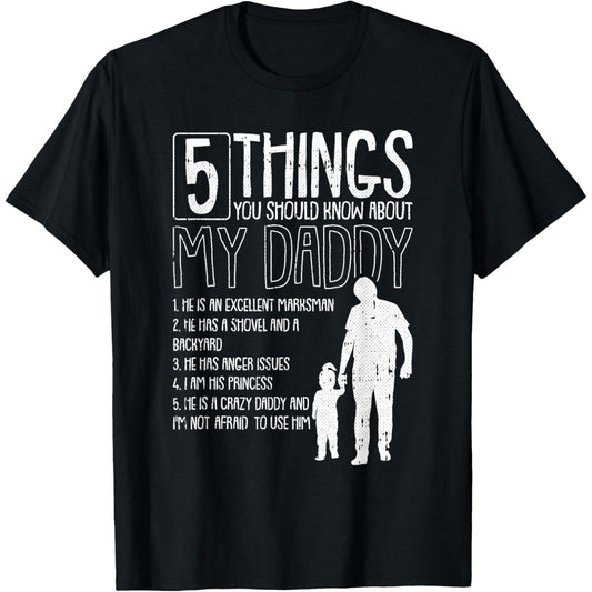 Essential Insights About My Dad for Fathers Day Papa Daddy T Shirt