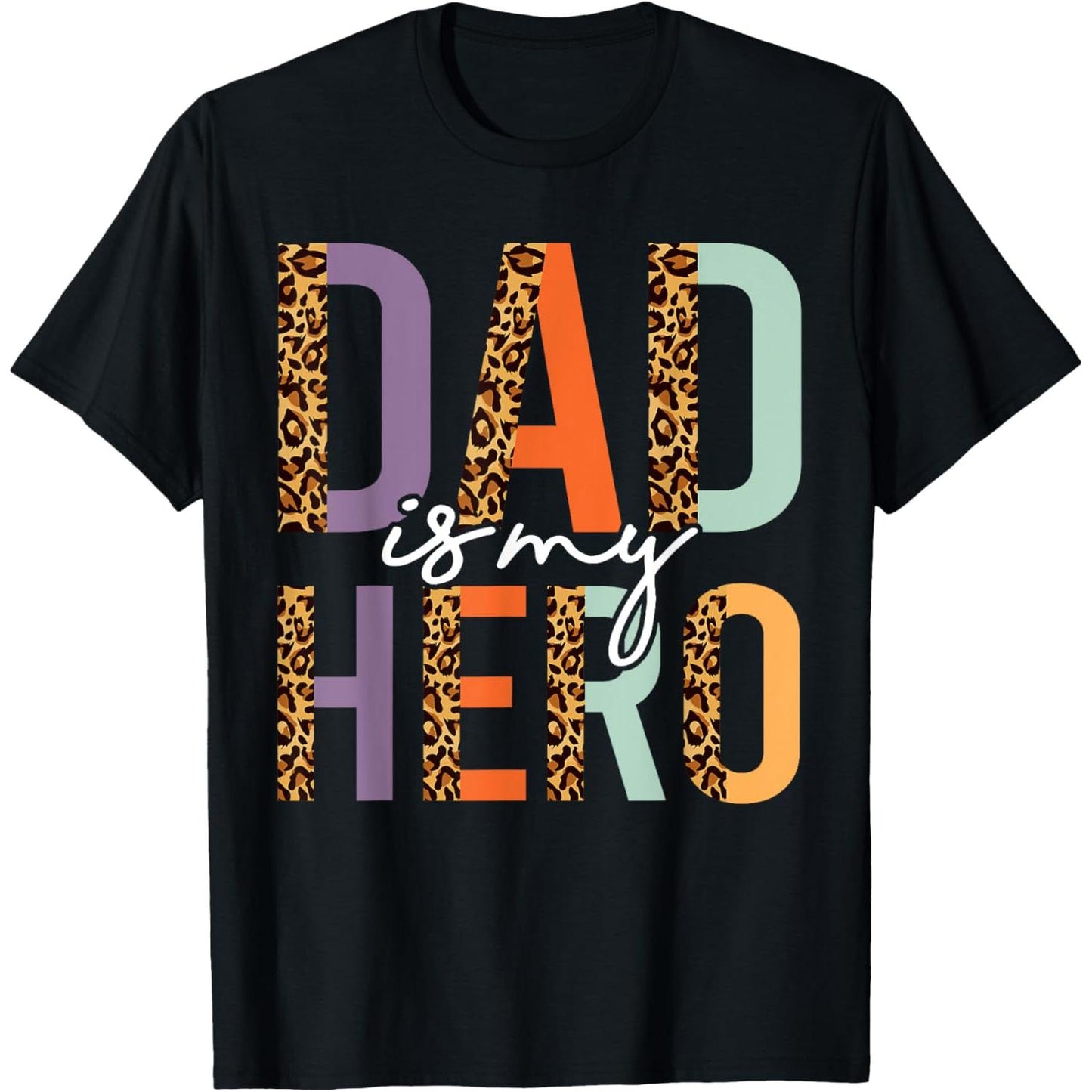 Celebrating Fathers Day with Kids Personalized Shirt Featuring My Dad Is My Hero Message for Son and Daughter