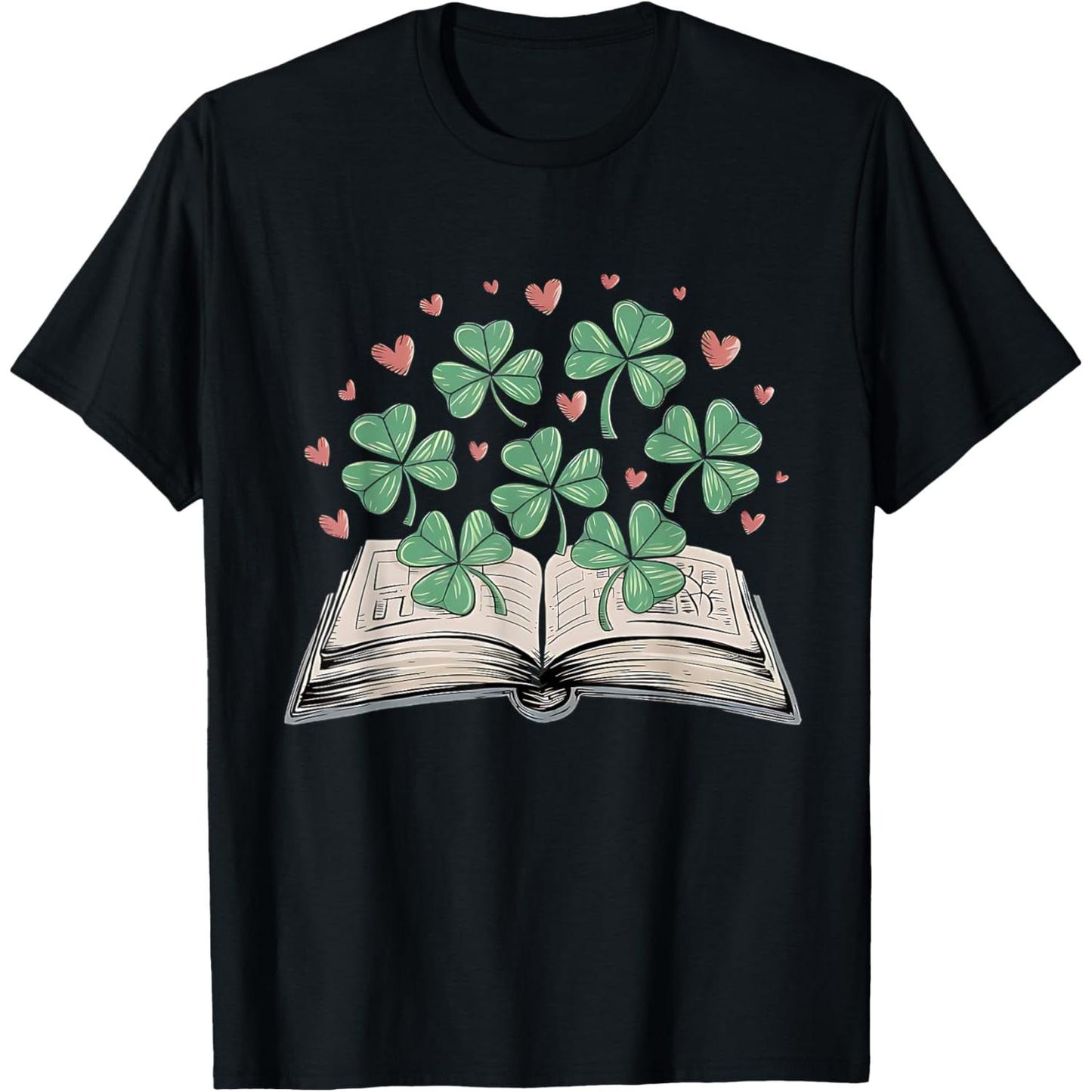 St Patrick Day Book Lover Librarian Core Shamrock Author T-Shirt