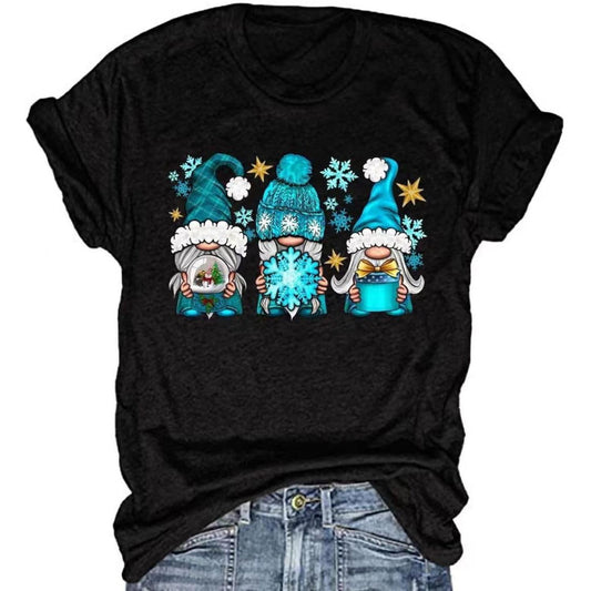 Winter Family Christmas T-Shirts for Women Funny Baby Its Cold Outside Snowman Graphic Tops