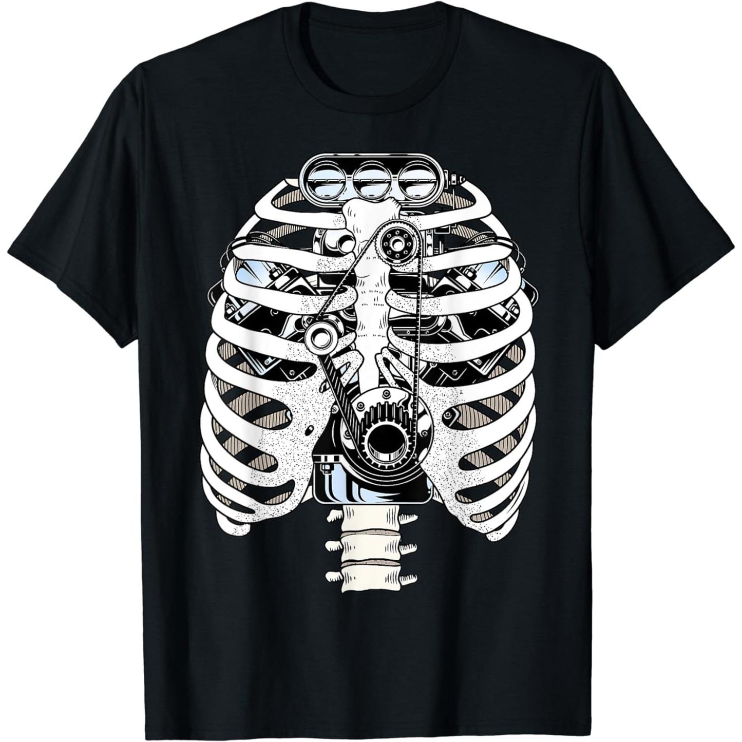 100 Percent Cotton Mechanic Car Engineer Skeleton Mechanics T Shirt