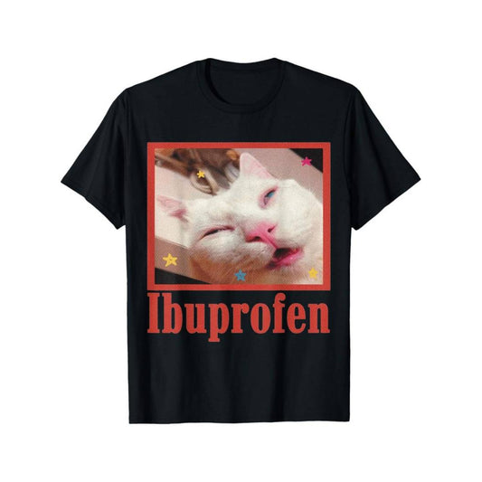 Ibuprofen Cat Meme TShirt Spirit Cartoon Funny Animal Tee
