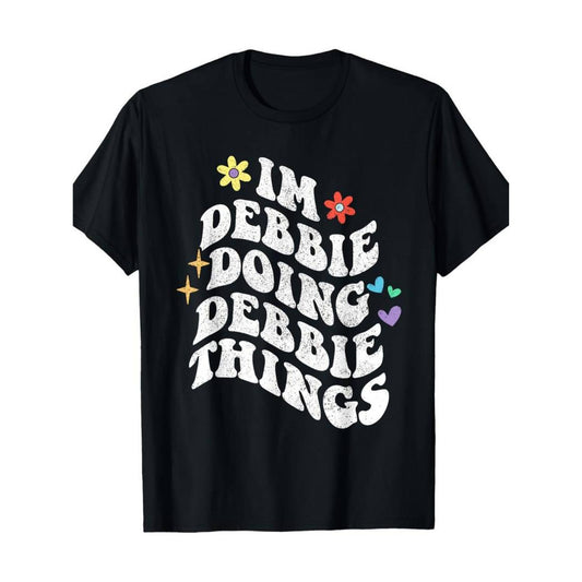 Doing Debbie Things Summer T-Shirt for Women Men and Family Round Neck 100 Cotton Short Sleeve