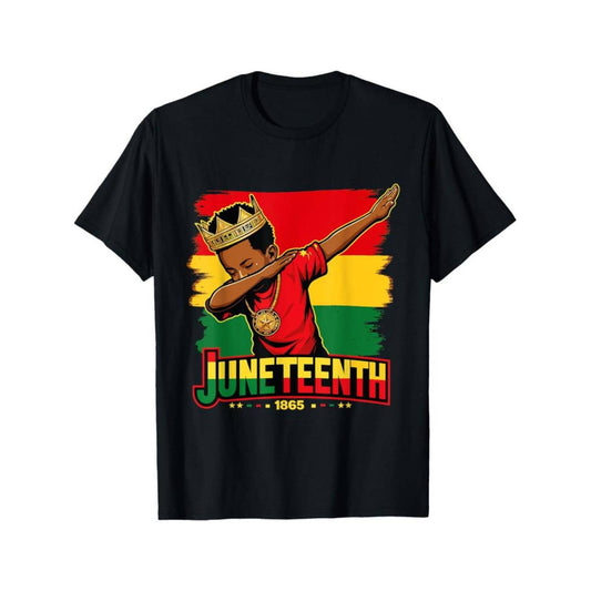 Juneteenth 1865 Celebration TShirt Featuring Powerful Black Skin King Design