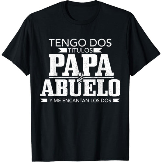 Top Rated Dad Spanish Father Day T Shirt Humorous Spanish Fatherhood Graphic Tee Casual Crew Neck Vintage Cotton Men Gifts
