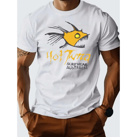 Mens Surf Graphic T Shirt Perfect Casual Summer Tee for Everyday Outdoor Activities