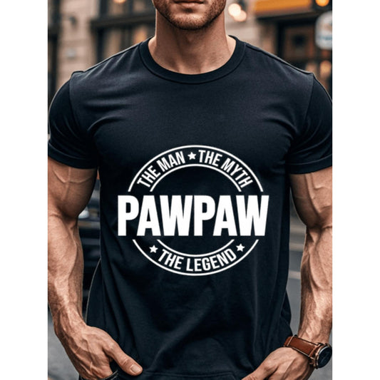 Men's Legend Papaya Graphic T Shirt for Men Casual Summer Crew Neck Moisture Wicking Plus Size Black Cotton