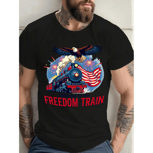 Men's Plus Size Patriotic American Flag Graphic T Shirt Large Tall Casual Breathable Cotton Summer Celebrations