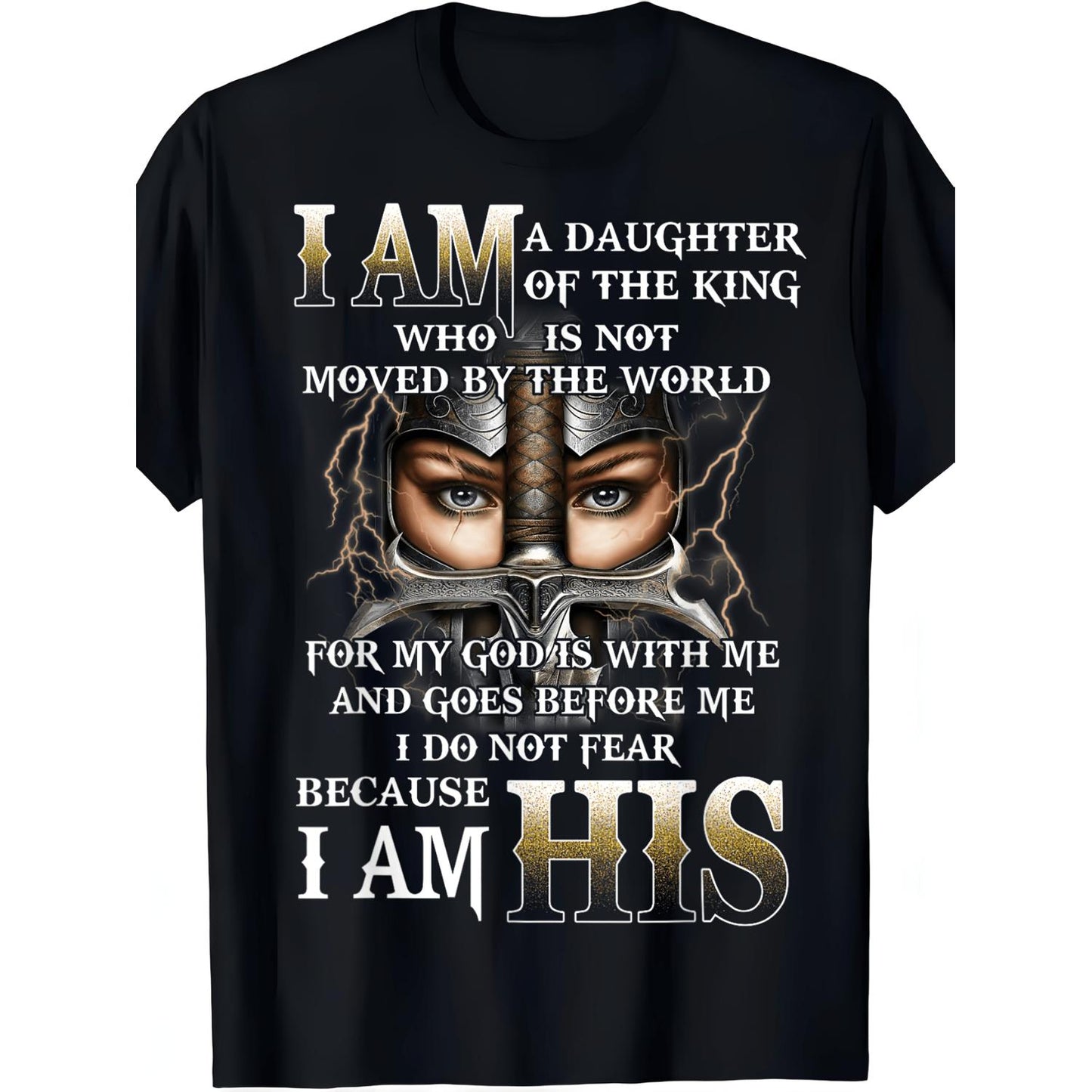 Inspirational Christian TShirt for Daughters 100 Cotton Short Sleeve Casual Gift for Parents Sizes SXXXL Durable Graphic Design Unisex Black