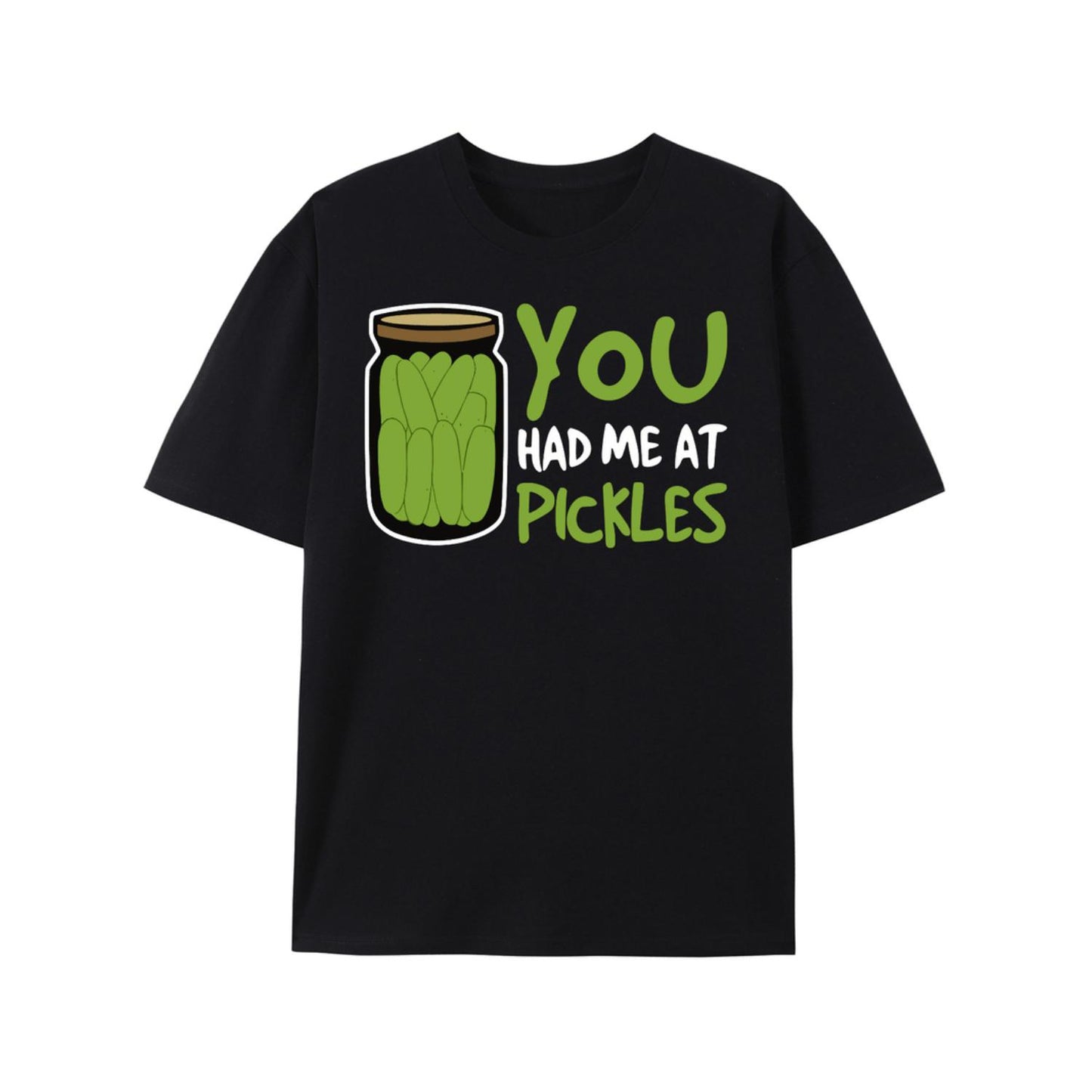 Casual Short Sleeve You Had Me At Pickles Print T Shirt for Men Perfect for Summer