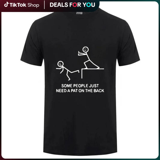 Summer Men TShirts Trend Anime Stick Figure Casual Loose Fashion Harajuku Short Sleeve Tee
