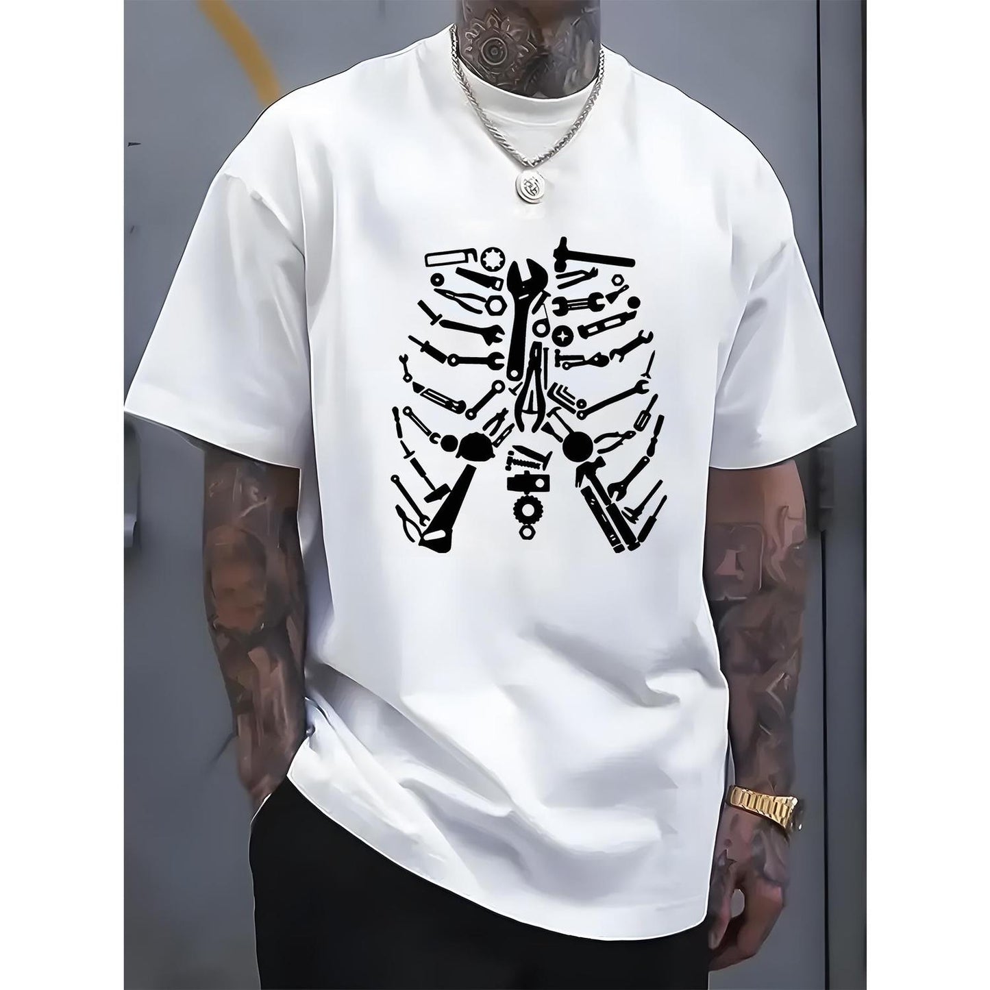 Casual Cotton Maintenance Technician Toolbox Men's Round Neck Short Sleeve T Shirt Ideal Holiday Gift