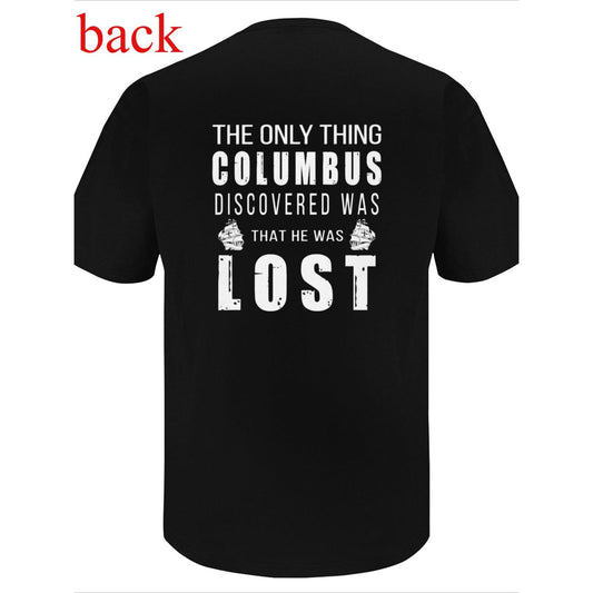 Men's Casual Crewneck Short Sleeve T Shirt Featuring Lost at Sea Ships Sailing Design Soft Comfortable Fit Ideal for Daily Casual Wear