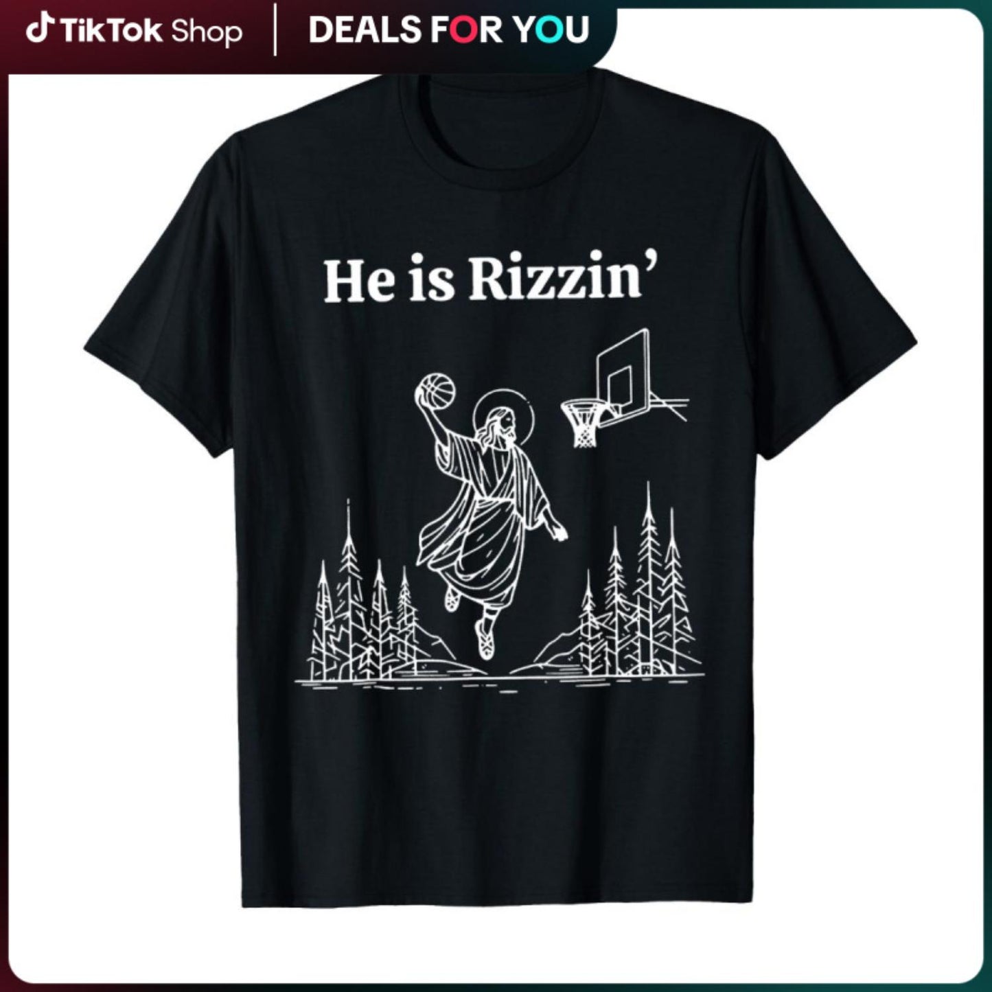 Enjoy Up To 65 Percent Discounton Humorous Jesus Basketball Meme Unisex TShirt Perfect Menswear Top