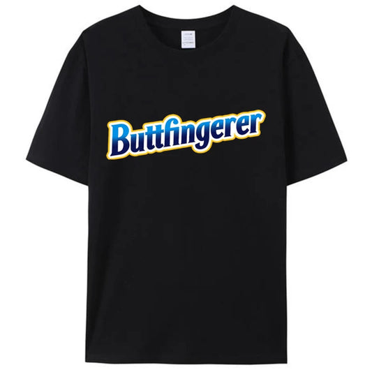 Humorous Buttfingerer Nuts Bar Meme Graphic T Shirt for Men and Women Cotton Top