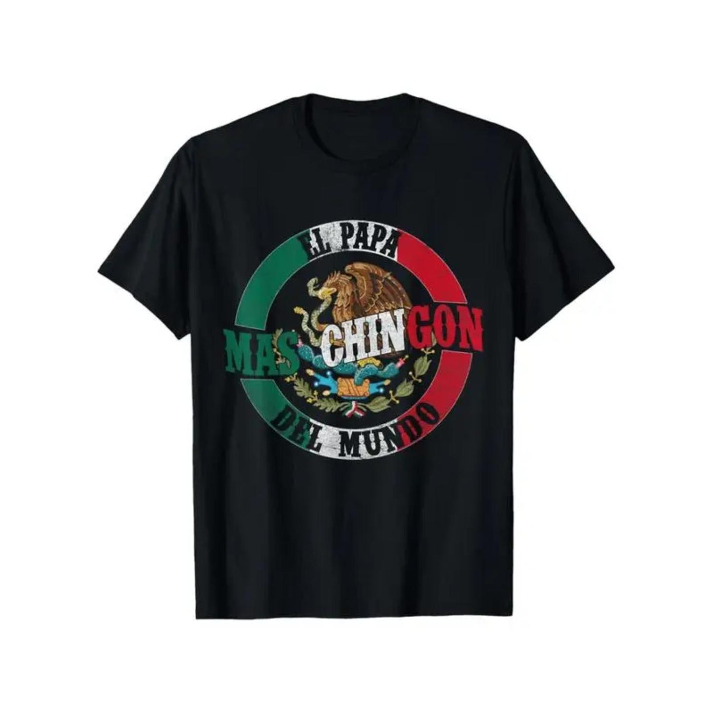 Men S Letter Print Round Neck Cotton T Shirt for Father s Day Celebrate Dad Gift