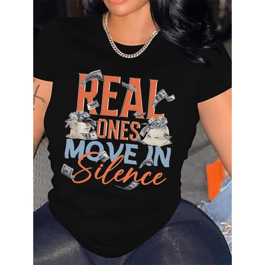 Vibrant Colorful Letter Pattern Printed Short Sleeve Round Neck TShirt Loose Fit Suitable for Casual Spring And Summer Wear