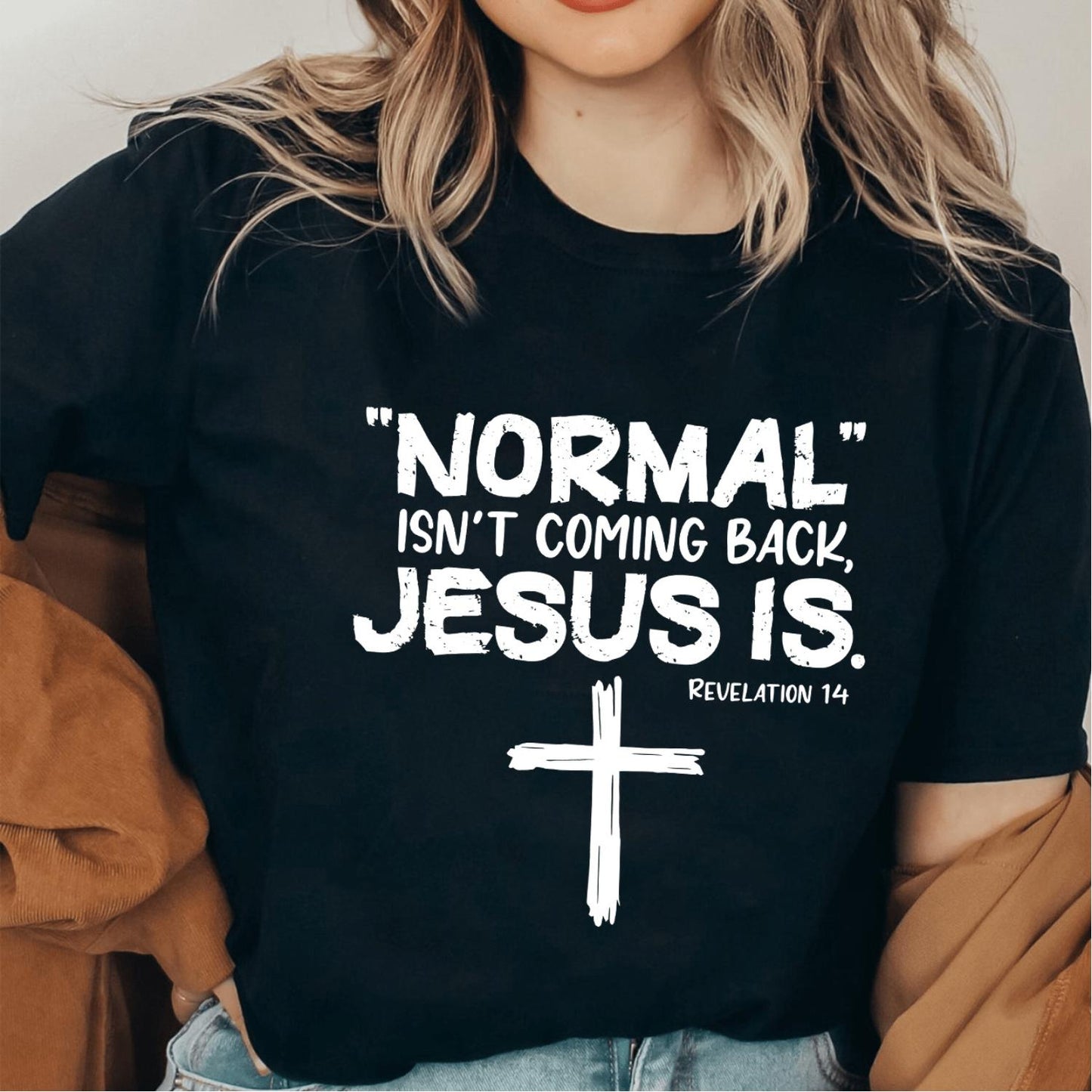 Vintage Inspired Jesus Lettering Iron On Transfer Decal Washable Vinyl Heat Press Sticker for T Shirts Jackets and Jeans DIY Clothing Applique Patch