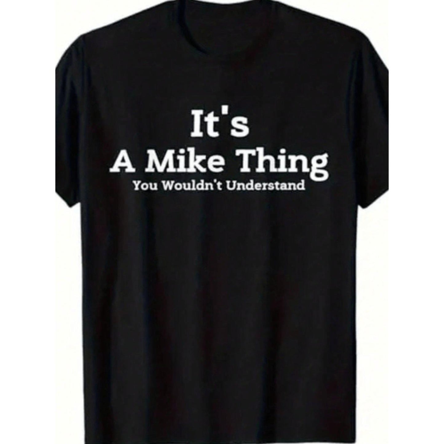 Mens Cotton TShirt with Its a Mike Thing Print Comfortable Breathable Short Sleeve Ideal for Gym and Outdoor Activities Casual Black Tee