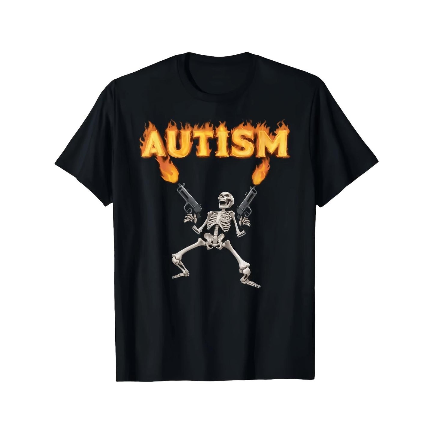 Mens Autism Graphic TShirt Humorous Dank Meme Round Neck Short Sleeve Casual Fit AllSeason Lightweight Fabric Adult Casual Wear