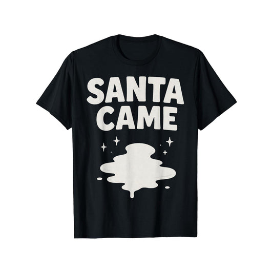Santa Claus Inappropriate Humor Christmas Funny Graphic T-Shirt