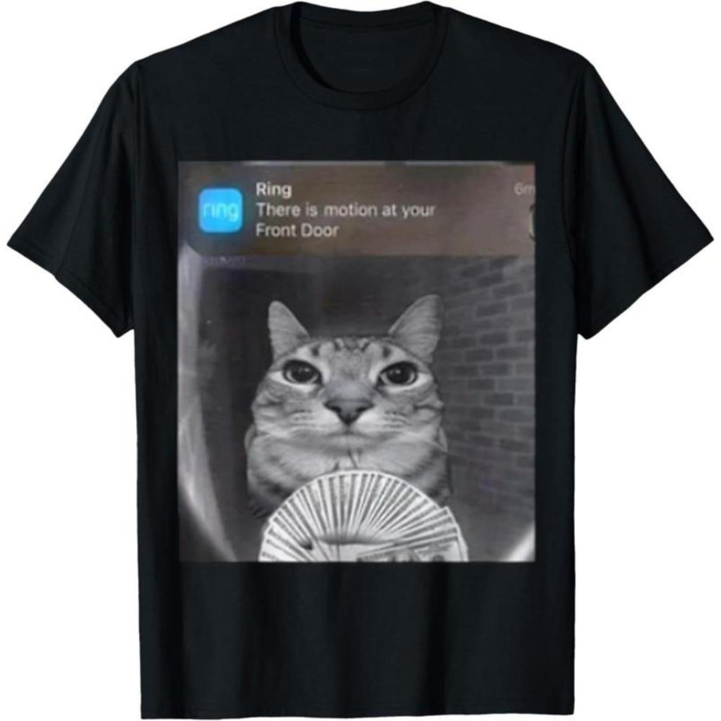 Comfortable 100 Cotton Ring Cat T Shirt Featuring Dynamic Meme Design