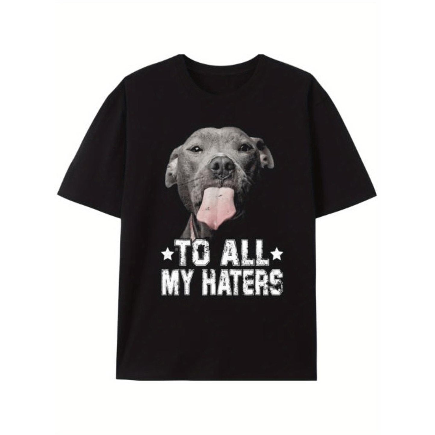 Humorous Animal Men TShirt Featuring Pitbull and The Haters Tribute