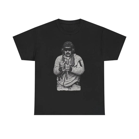 Unisex Heavy Cotton T Shirt with Military Design Ideal Gift for Men and Women