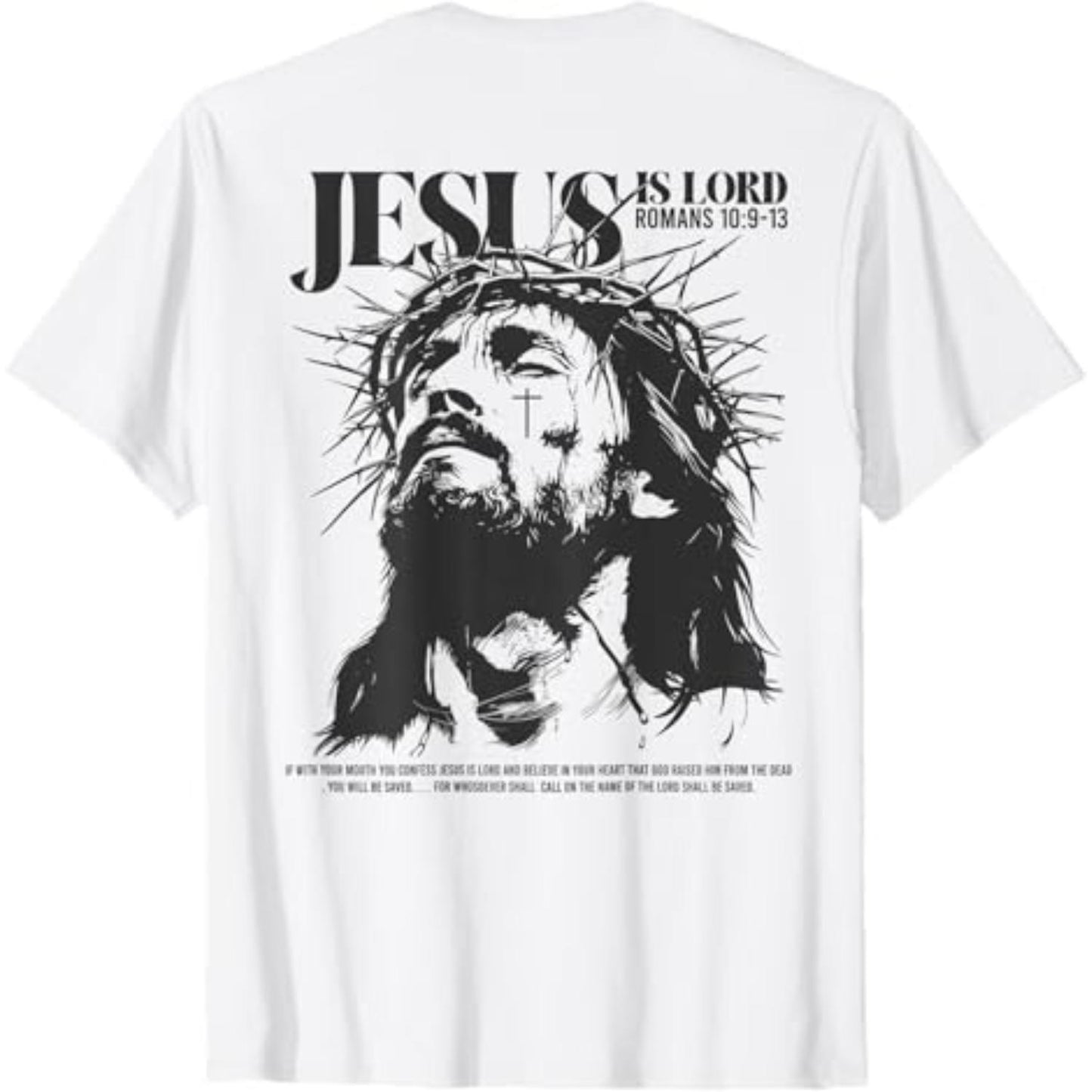 Divine Lord Jesus Bible Verse Christian Back T-Shirt