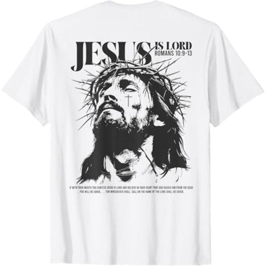 Divine Lord Jesus Bible Verse Christian Back T-Shirt