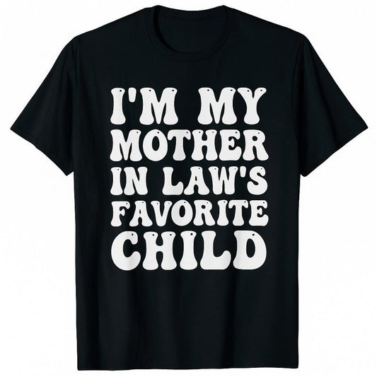 Comfortable Cotton T shirts for Men and Women Featuring the Favorite Child Funny Mom Gift Crewneck Casual Wear Perfect for Daily Comfort