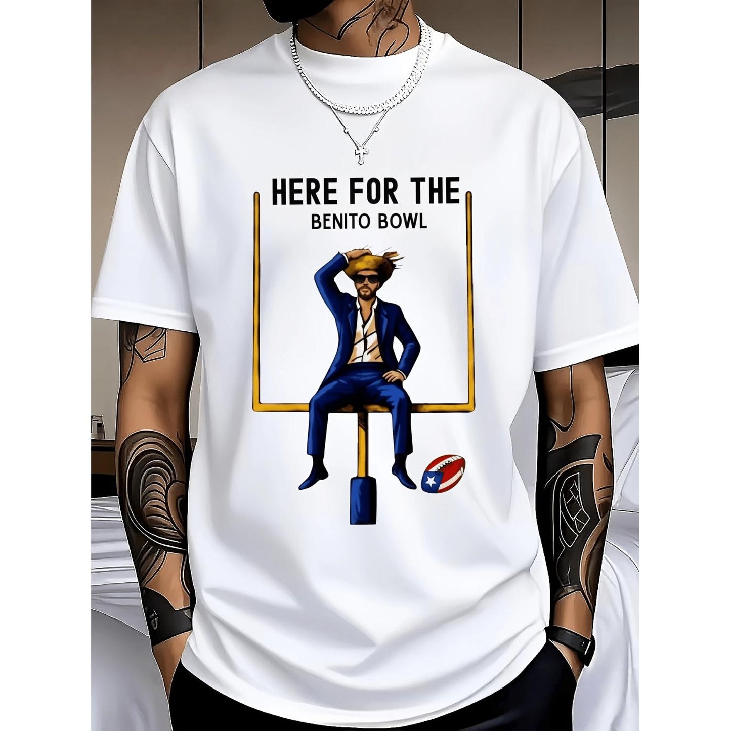 Benito Bowl Game Commemorative TShirt And Sweatshirt Retro Football Casual Crew Neck Fan Apparel Midfield Show Theme