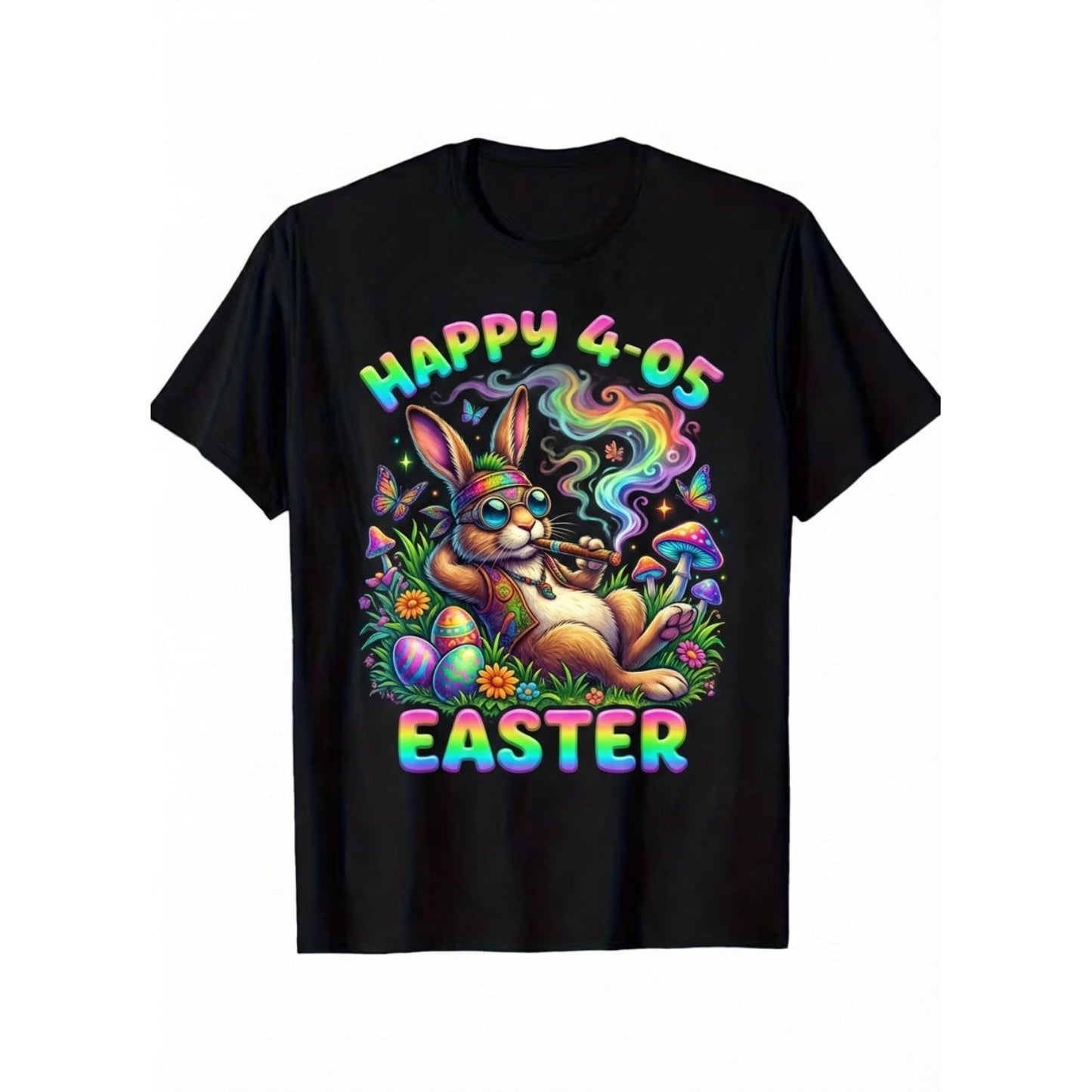 Easter Bunny Smoking T shirt Humorous Gift Idea for Men and Women